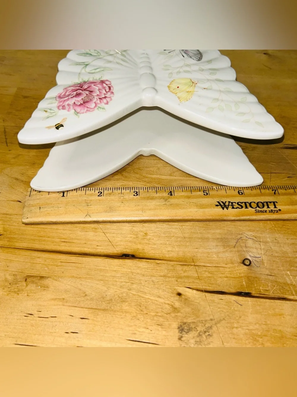 Lenox Butterfly Meadow Figural Napkin Holder Porcelain